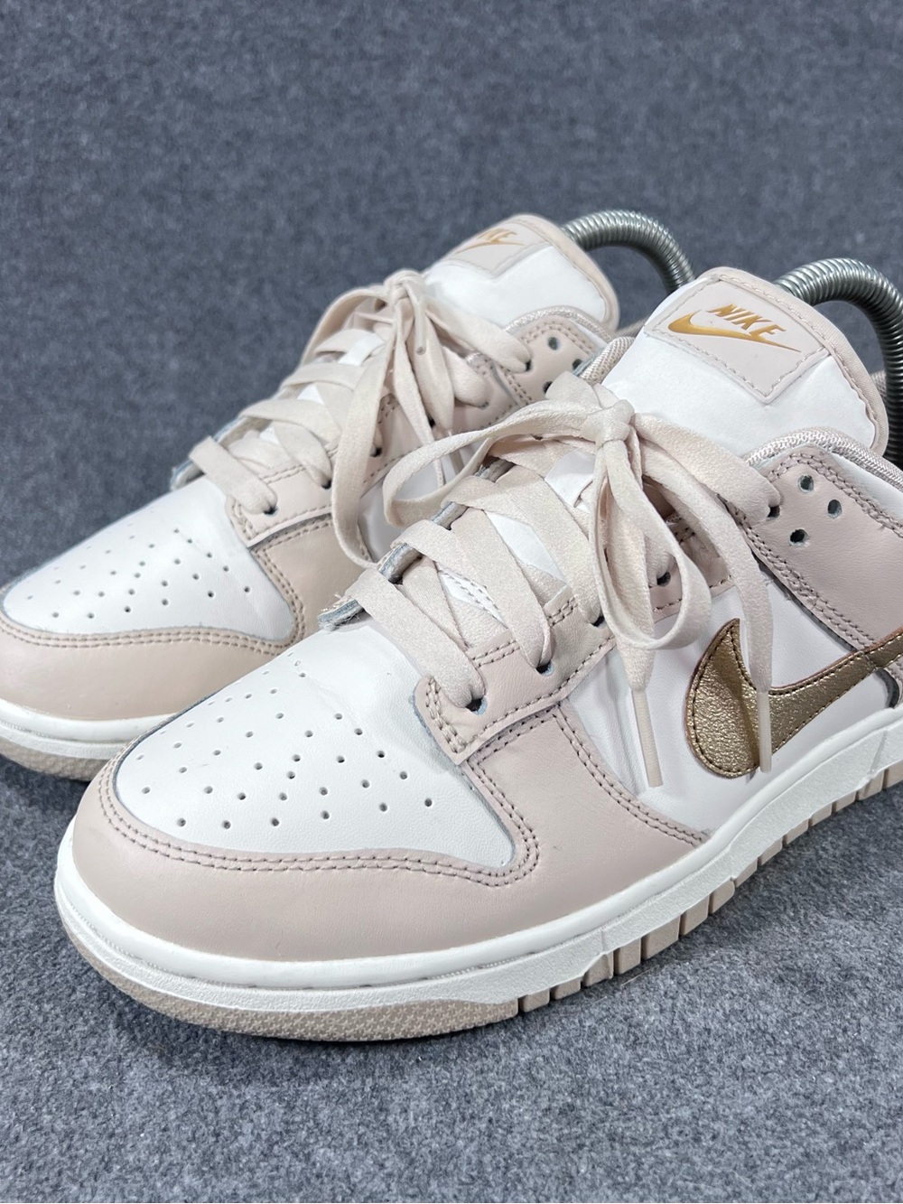 Nike Dunk Low Phantom Metallic Gold Retro Sneakers Womens Size 7.5 DX5930-001